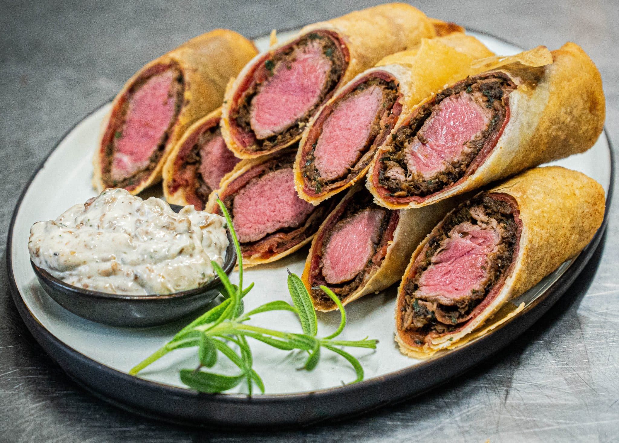 Beef Wellington forårsruller