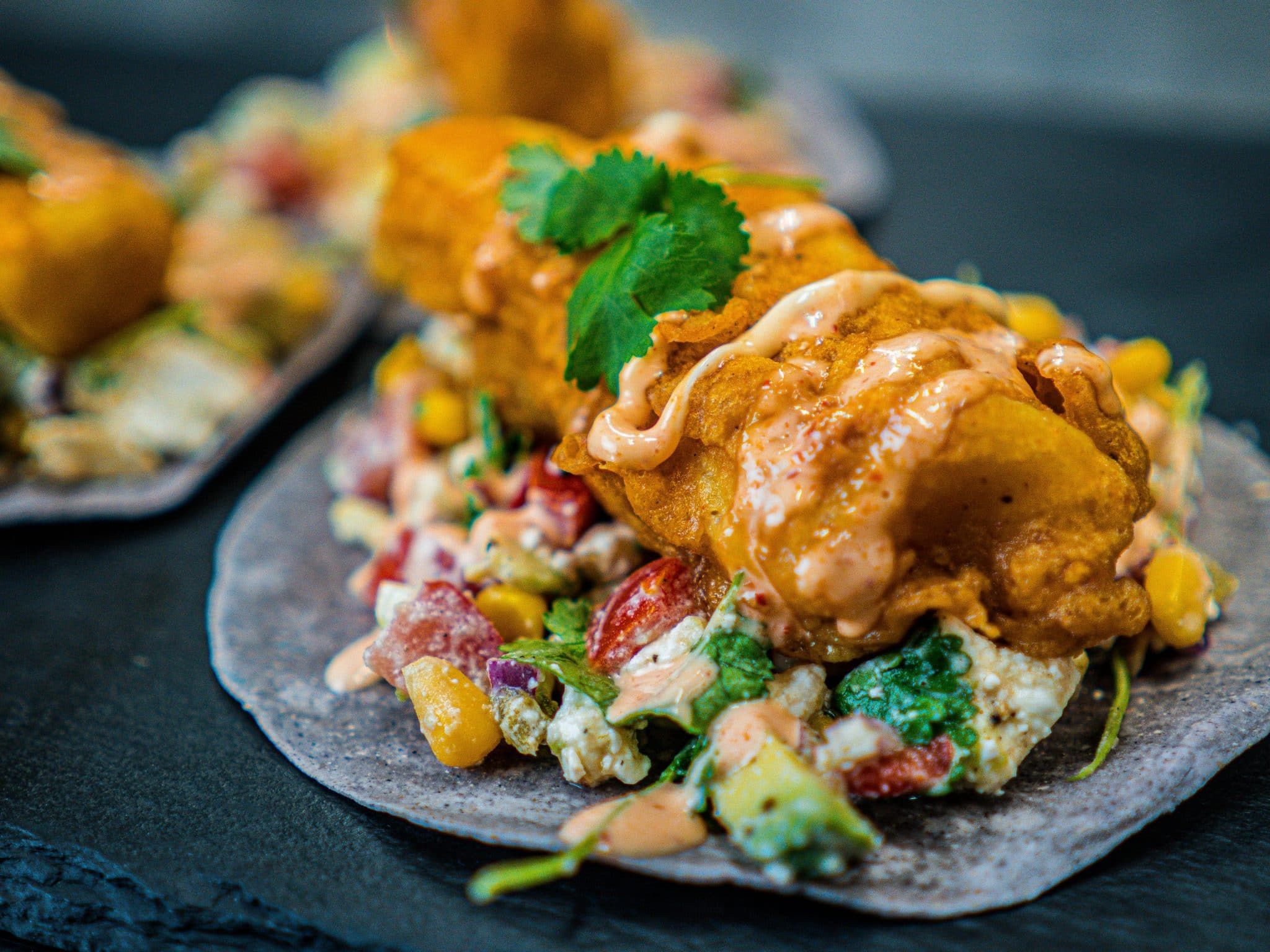 Spicy fish tacos